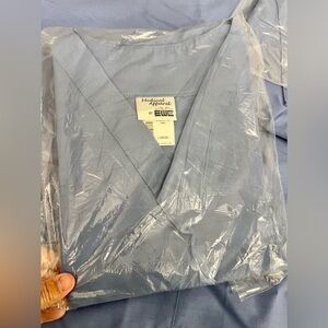 Medical Collection EWC Steel Blue Unisex Scrub Shirt Size Large
